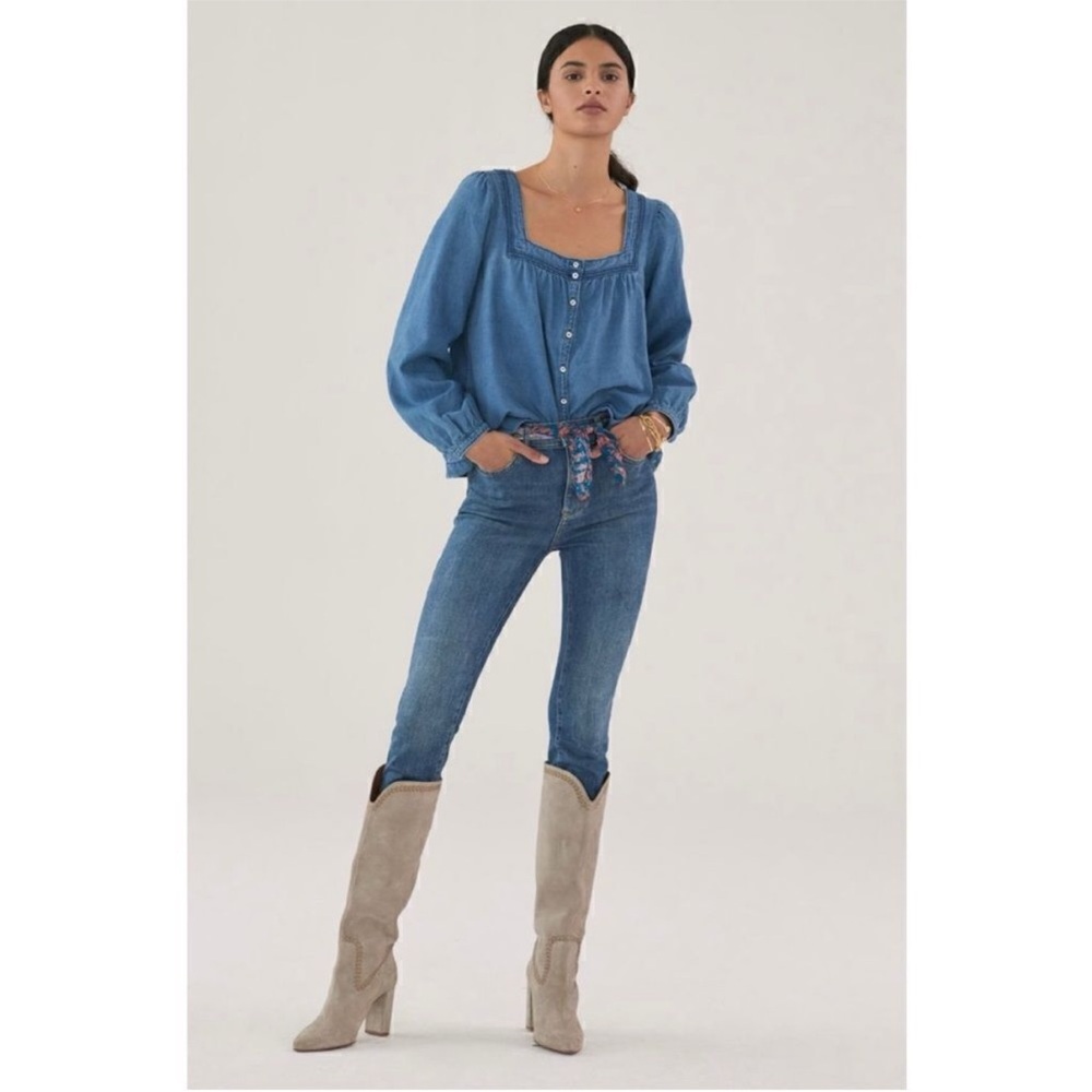 NEW Anthropologie Tall Heeled Taupe Suede Cowgirl Cowboy Boots Size 7.5 EU 38